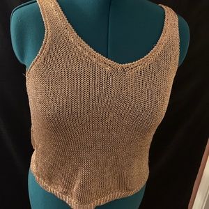 Metallic top, high waist